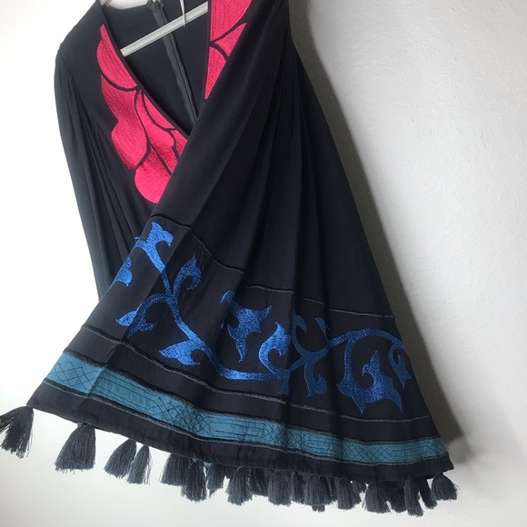 Free People Island Embroidered Romper with Tassels - Picture 7 of 10